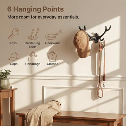 Cast Iron Antler Hook
