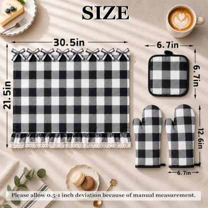 Floral Oven Skirt Curtain for Farmhouse Kitchen Decor