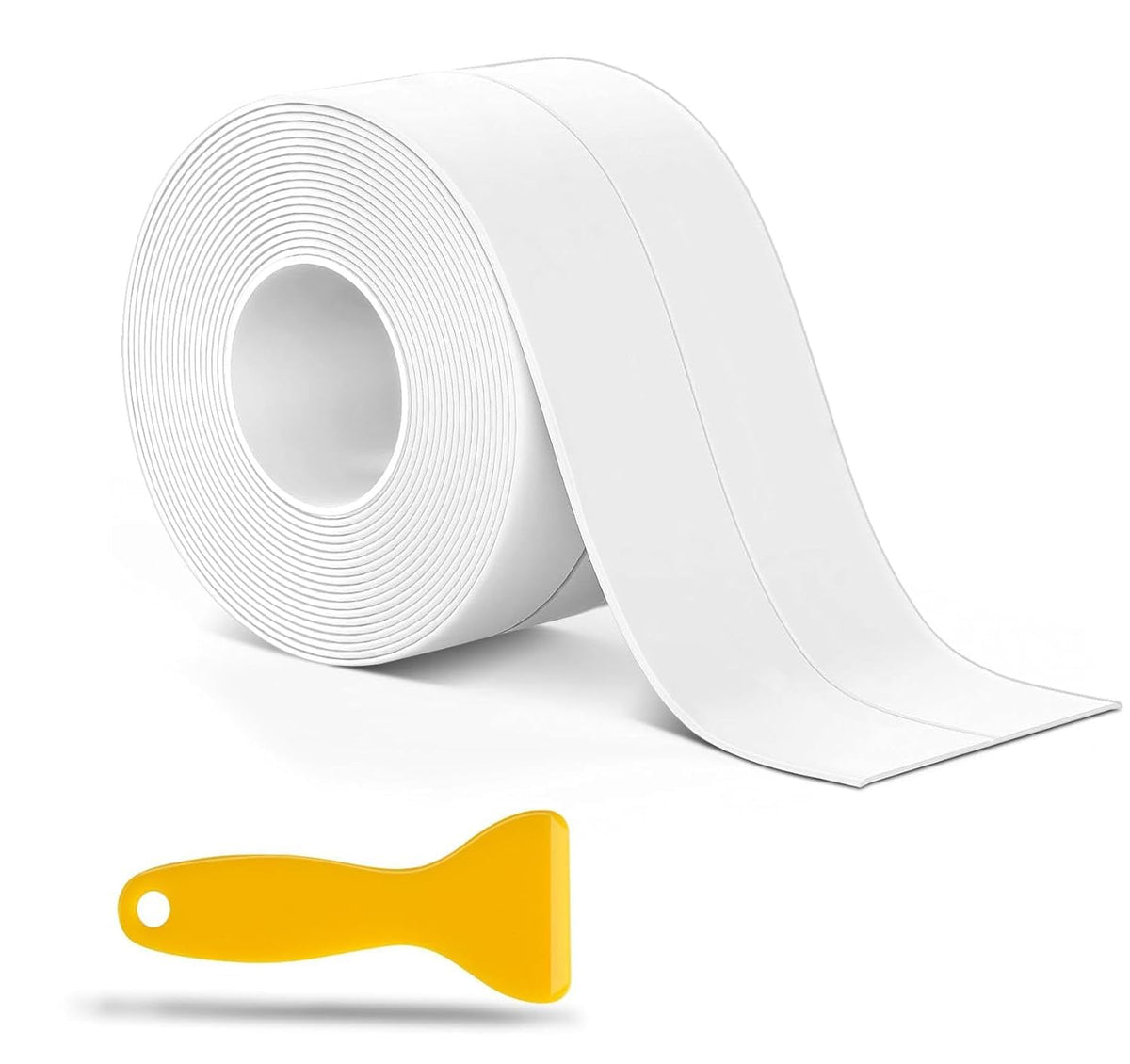 Caulk Tape Self Adhesive (White-1.97IN-16.4FT)