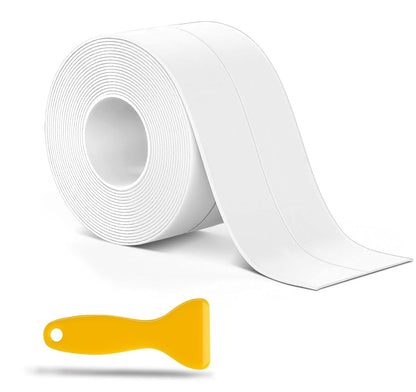 Caulk Tape Self Adhesive (White-1.97IN-16.4FT)
