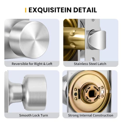 Brushed Nickel Closet Door Knobs (Brushed Nickel)