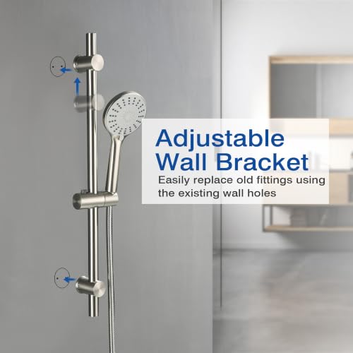 Shower Slide Bar with Adjustable 5