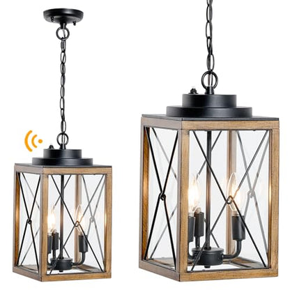 Outdoor Pendant Light Fixture with Dusk to Dawn Sensor
