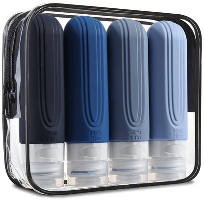 Travel Bottles for Toiletries (Blue-3oz)