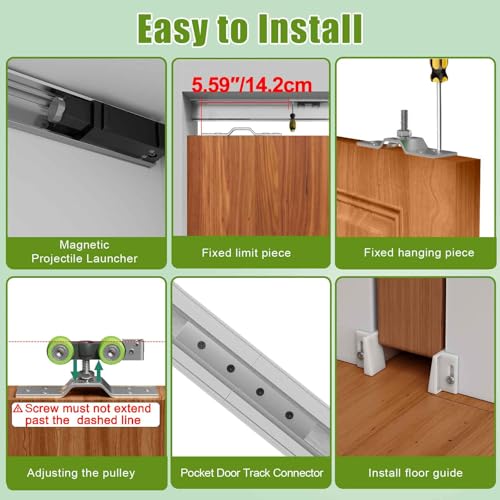 6FT 72In Sliding Pocket Door Track Kit