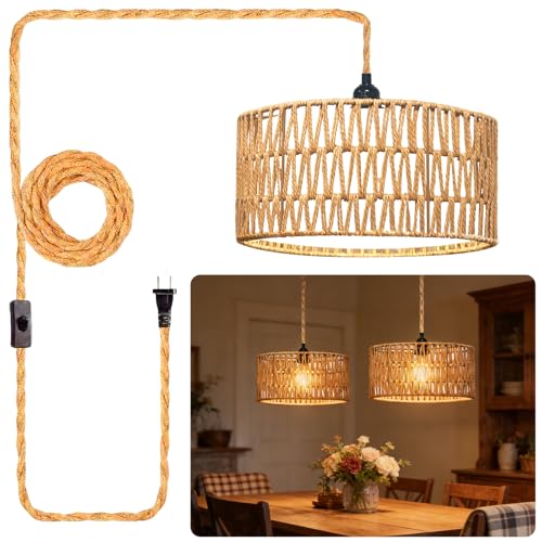 Boho Rattan Chandelier