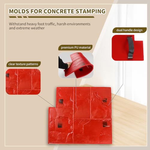 Realistic Wood Floor Concrete Stamps Mat