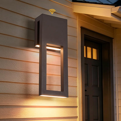 Dusk to Dawn Outdoor Wall Lights 15 Inch 2 (2Pack Textured Bronze(with Photocell))