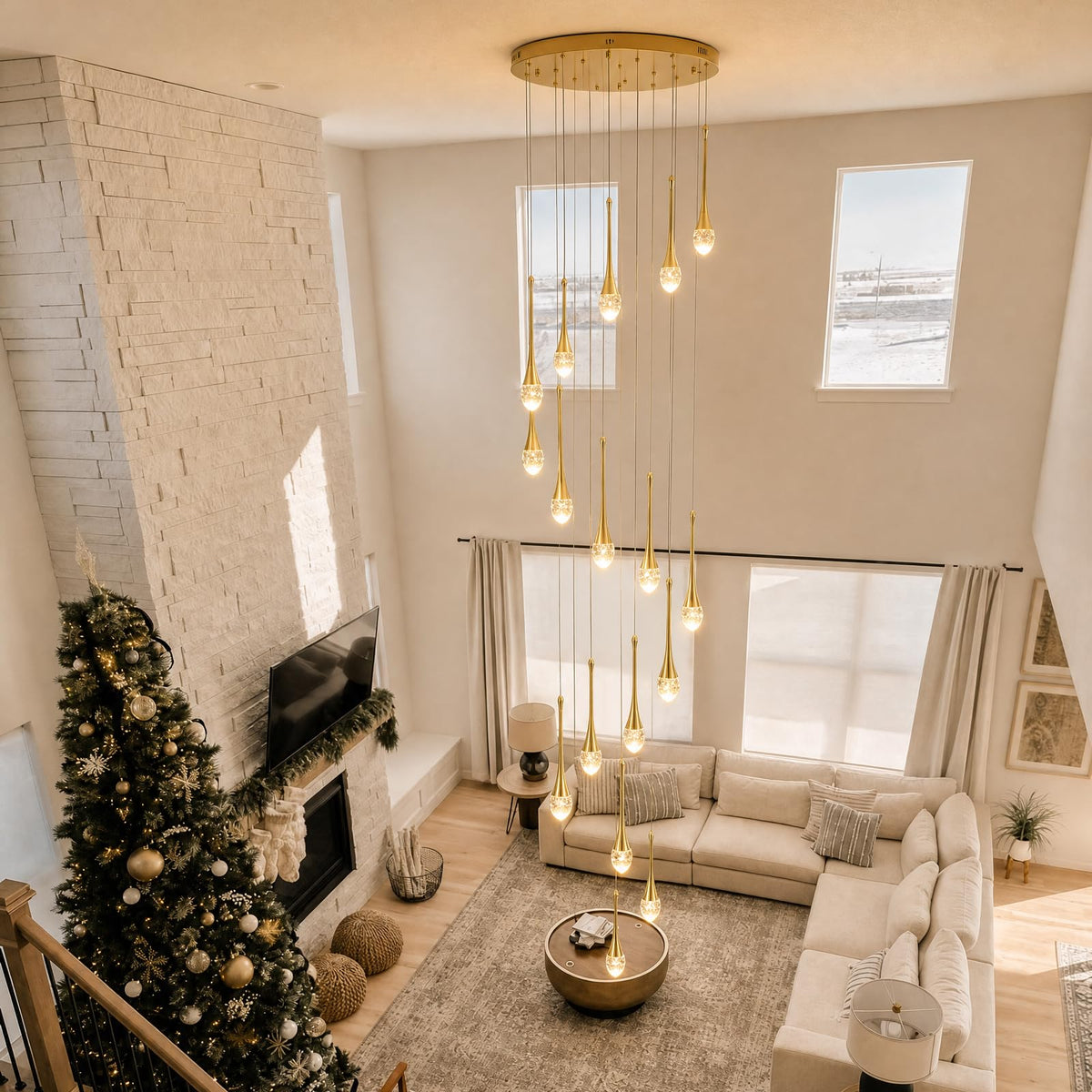 18 Lights Gold Crystal Chandelier (Gold / 18 Lights)