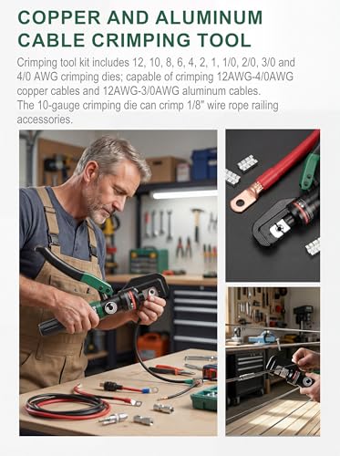 Hydraulic Cable Crimping Tool (12-4/0 AWG)