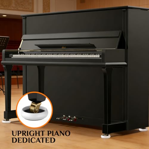 Piano Caster Cups (White / 8 Pack)