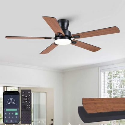 52 inch Low Profile Ceiling Fan with Light and Remote
