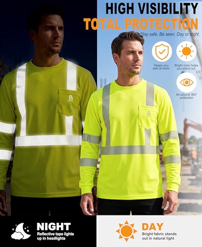 Non FR Men's High Visibility Shirts Reflective ANSI 107 Type R