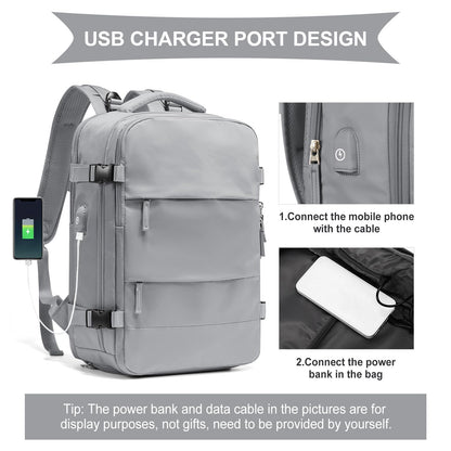 Vacuum Backpack Travel with Pump (A1-grey / 25 liters)