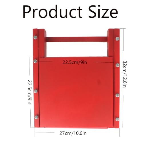 9"x9" Heavy‑Duty Manual Sliding Grain Gate Kit (Red)