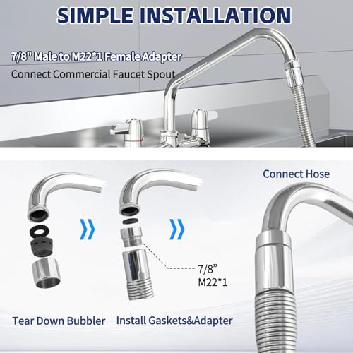 Commercial Pre Rinse Kitchen Sink Sprayer Hose