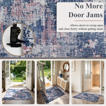 2x3 Entryway Area Rug (Pink & Blue / 2' x 3' (Rectangular))