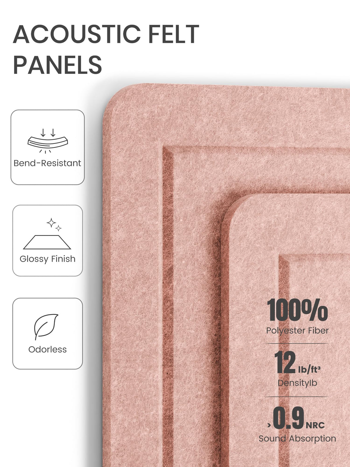 Large Arched Felt Bulletin Board 35.4''×23.6'' (Pink)