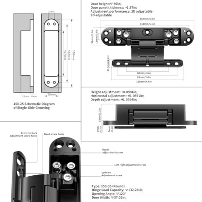 Hidden Door Hinge