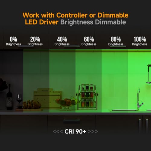 FCOB COB LED Strip Lights 5V USB Powered Green Color for TV (Green / 3.28FT)
