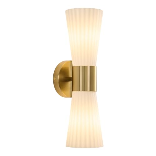 2 Light Glass Wall Sconce