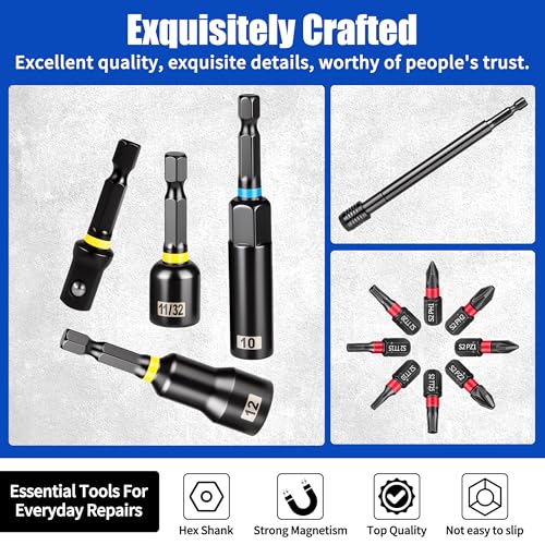 86PC Impact Driver Bit and Socket Set with CR