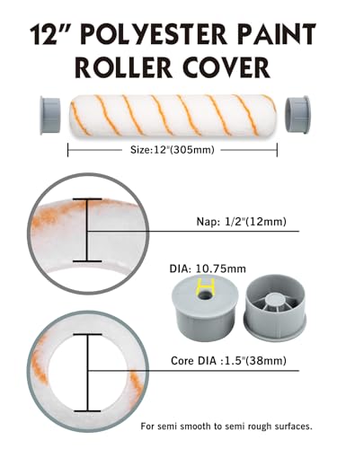 12" Paint Roller Covers