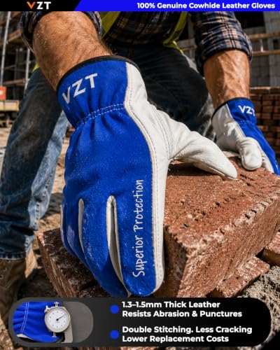 Leather Work Gloves for Men & Women