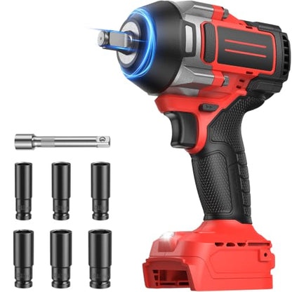 Cordless Impact Wrench with 6 Sockets