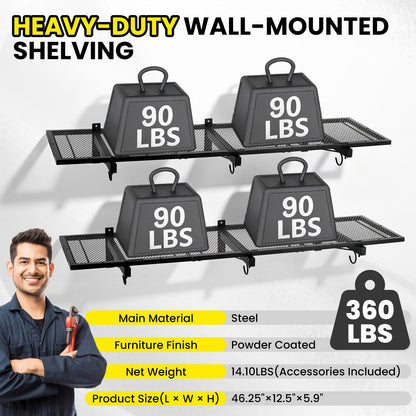 2 Pack Garage Wall Shelving (C-2 PACK)