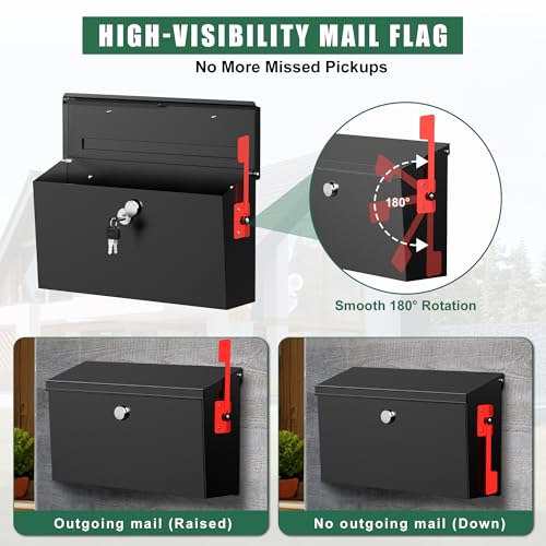 Large Wall Mount Mailbox for Outside