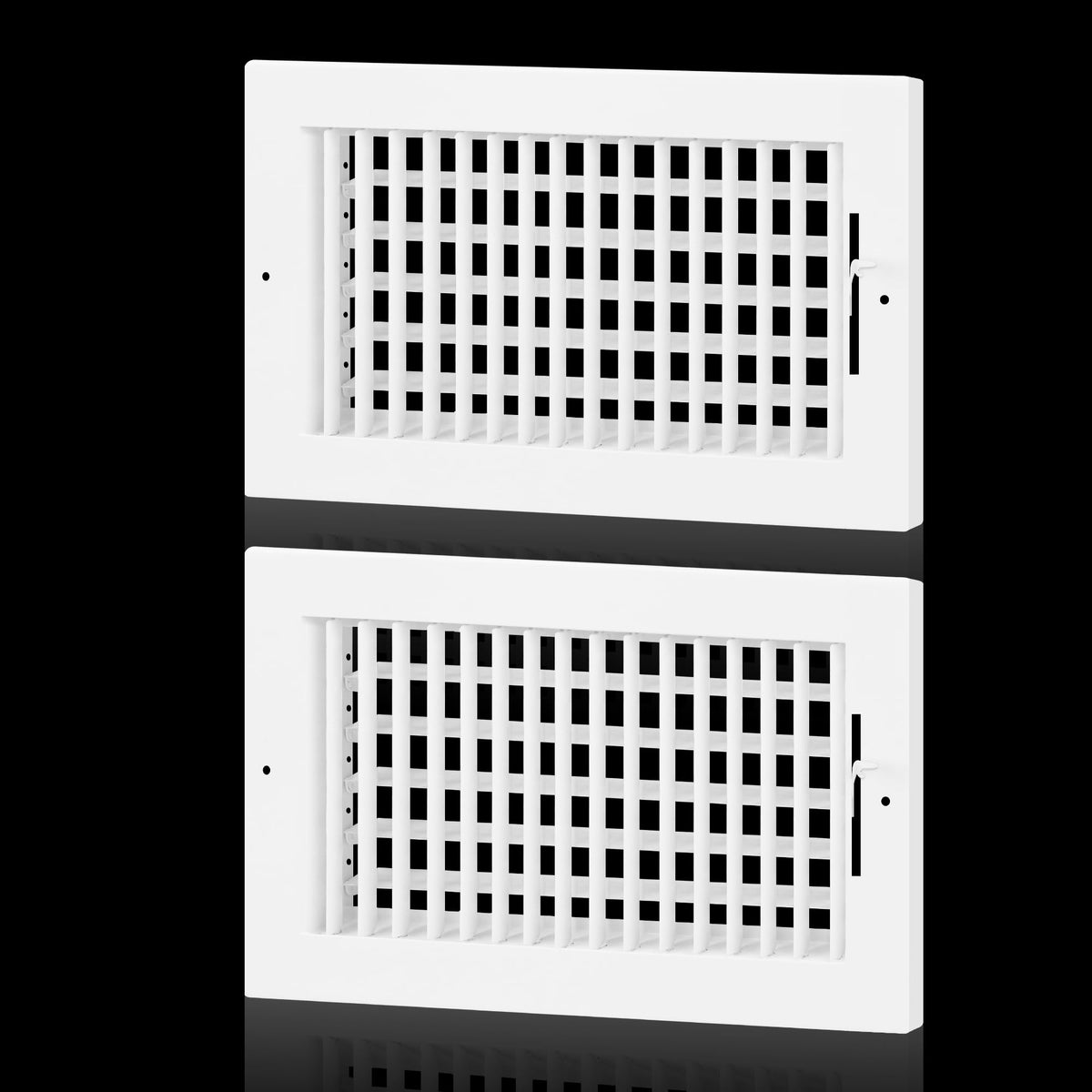 2PK 10x6 Adjustable Vent Cover Ceiling Register Vent for Wall 10x6 Duct (2PK- 10"Wx6"H)