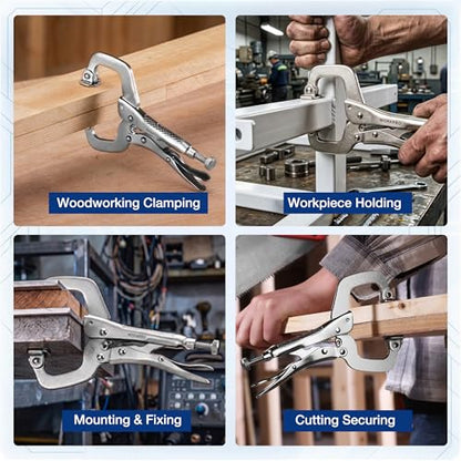 Locking C Clamp with Swivel Pads