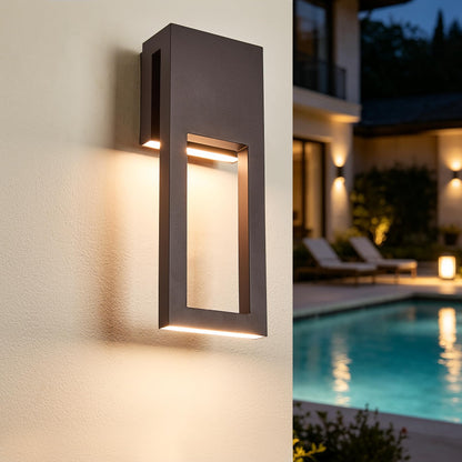 Outside Garage Lights 15" Triac Dimming Wet Location Sconce (1Pack Textured Bronze(without Photocell))