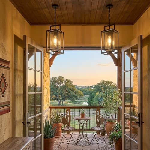Double Cage Pendant Outdoor Wall Lighting