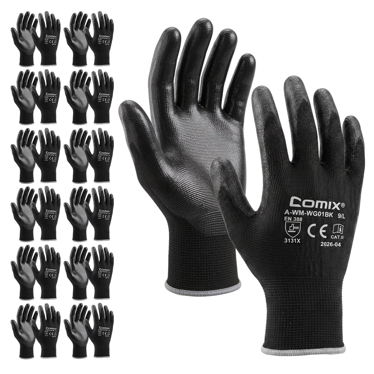 PU Coated Work Gloves for Men & Women (Large)