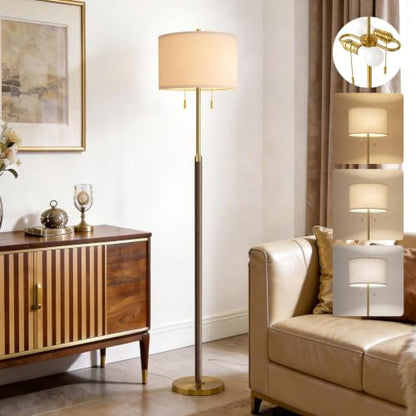 Floor Lamps for Living Room Wood 61" 2 (Wood Walnut)
