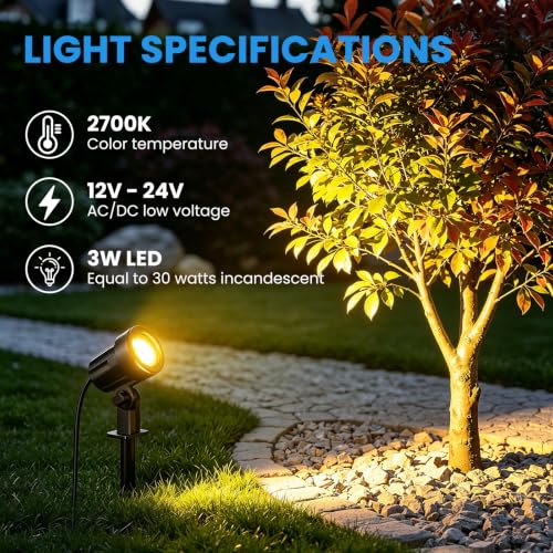All-in-One Low Voltage Landscape Lighting Kit, Warm White