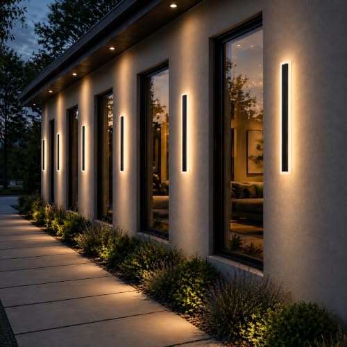 2 Pack Modern Outdoor Wall Lights