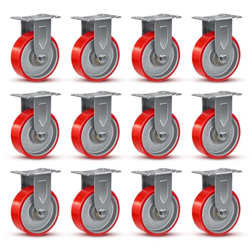 4" Heavy Duty Casters (12 Rigid / 4 inch)