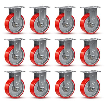 4" Heavy Duty Casters (12 Rigid / 4 inch)