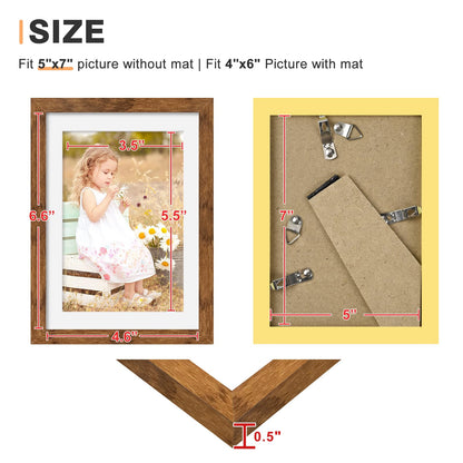 5x7 Picture Frames Brown (Brown / 5X7)