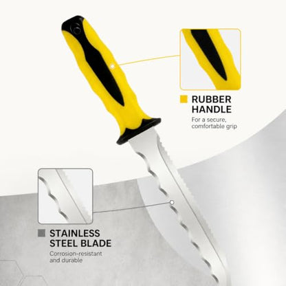 Double Side Serrated Insulation Knife (Yellow / 8 IN)