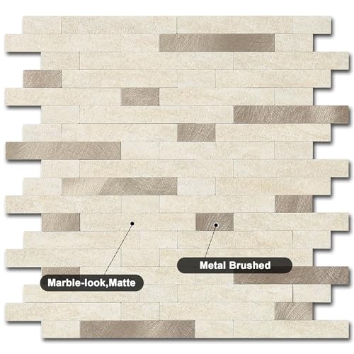 Marble Peel and Stick Backsplash Stick Tiles Subway