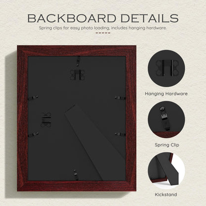11x14 Red Wood Grain Picture Frame (Red Frame Red Mat / 11x14)