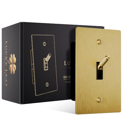 Solid Brass Gold Metal Toggle Light Switch