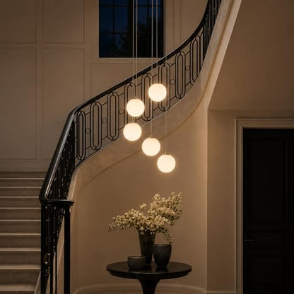 Modern Ball High Ceiling Chandelier