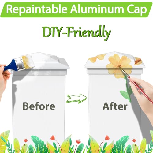 Pyramid Aluminum Post Caps for Actual 4x4 Vinyl Posts