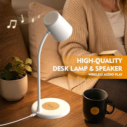 LED Desk Lamp with Speaker 3 Light Colors