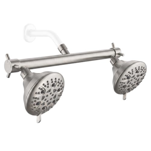 16" Wide Dual Shower Head for Two People